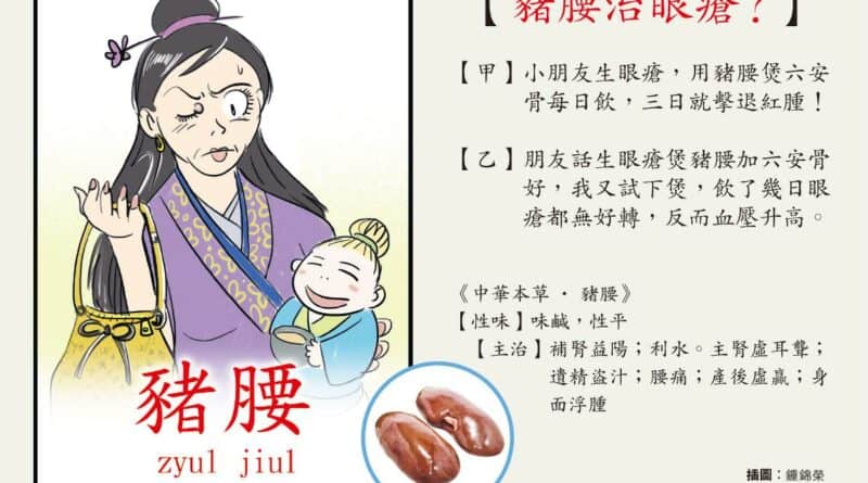 【中醫治療】豬腰煲茶葉治眼瘡 小孩啱飲 成人血壓高不宜