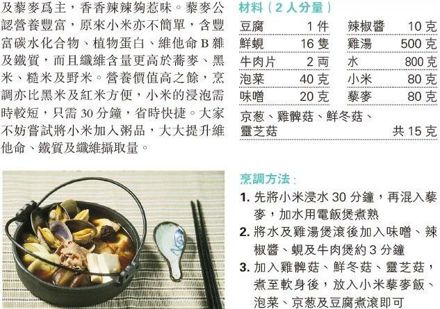 【營養要識】煮得Smart：高纖小米 化身香辣韓式泡飯