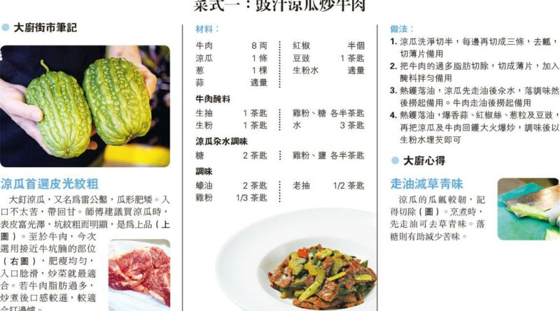 【營養要識】豉汁涼瓜炒牛肉