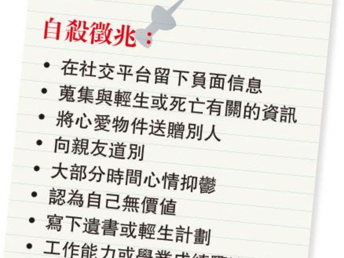 防止自殺 明報健康網