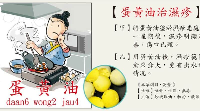 【中醫治療】蛋黃油紓濕疹 小心傷口發炎