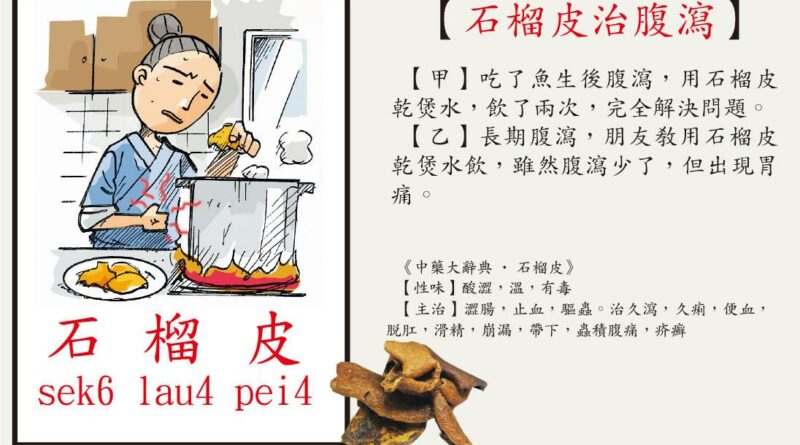 【營養要識】石榴皮煲水止瀉 亂飲招胃痛
