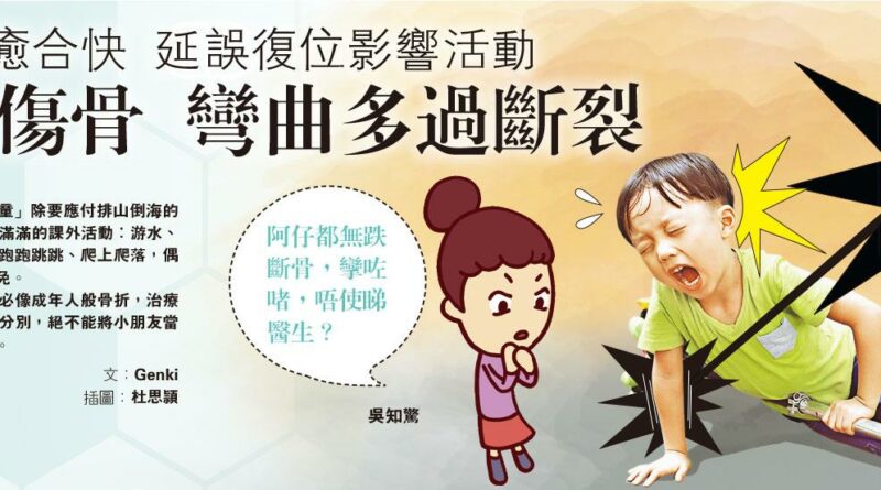 【有片】生長期癒合快 延誤復位影響活動 小孩傷骨 彎曲多過斷裂