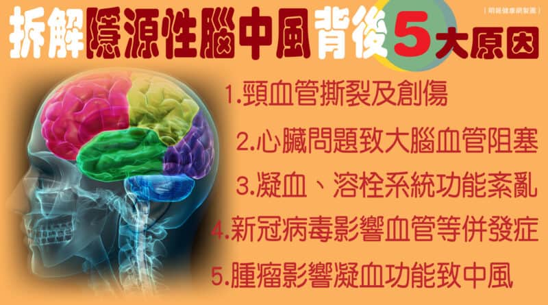 隱源性腦中風年輕人高危？拆解5大隱藏病因 對症下藥減再中風風險