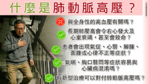 什麼是肺動脈高壓？與全身性的高血壓有關嗎？患者會出現氣促、胸口翳悶等症狀，容易跟心臟病混淆嗎？